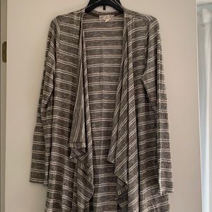 Olive green/gray cardigan